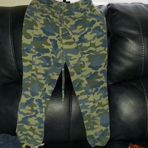 Camo Army blue and green low ankle cut sweats